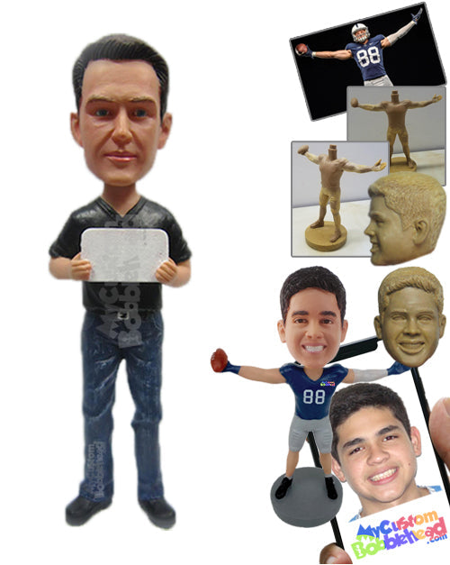 Graceful Guy in Jacket Personalized Bobblehead