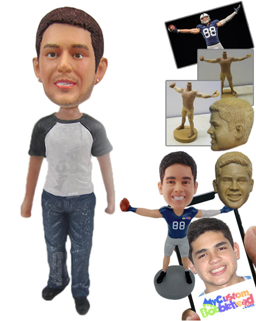 Handsome Hunk with a Bold Pose Personalized Bobblehead