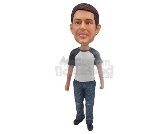 Handsome Hunk with a Bold Pose Personalized Bobblehead