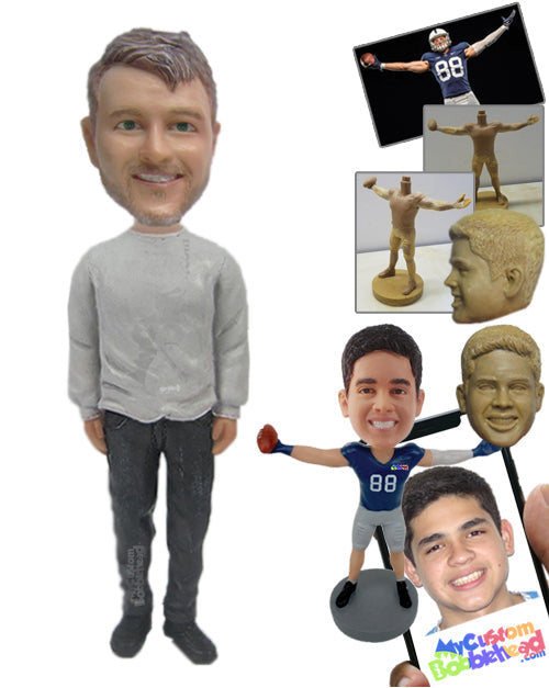 Elegant Smart Man in Classics Personalized Bobblehead