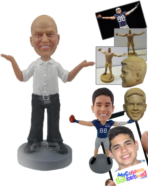 Happy Male in Formals Personalized Bobblehead