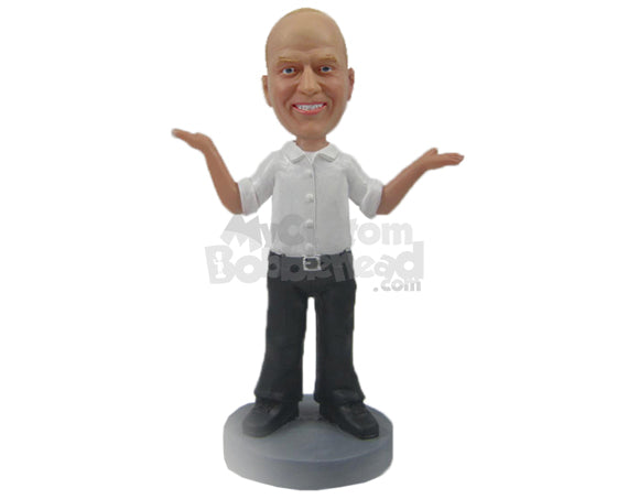 Happy Male in Formals Personalized Bobblehead