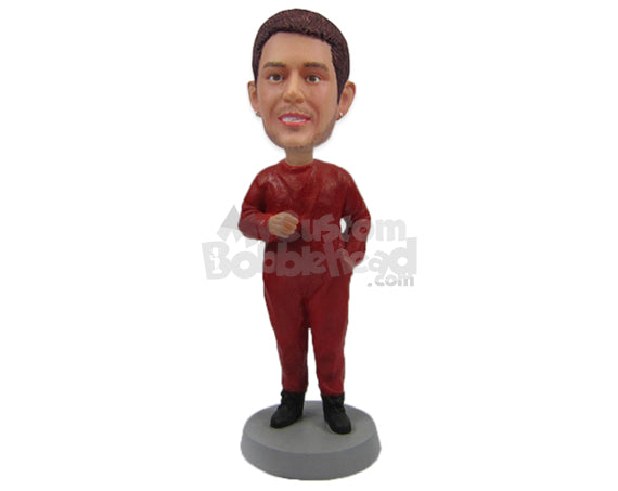 Male in Full-Length Comfortable Gown Personalized Bobblehead