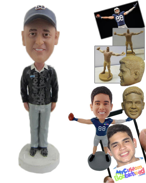 Neat Handsome Male Standing Upright Personalized Bobblehead