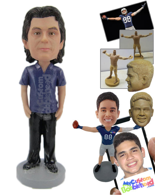 Neat Dude with Straight Posture Personalized Bobblehead