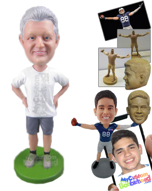 Good Looking Gentleman in Casual Sports Attire Personalized Bobblehead