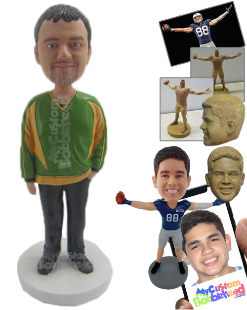 Good Looking Male in Comfortable Loose Attire Personalized Bobblehead