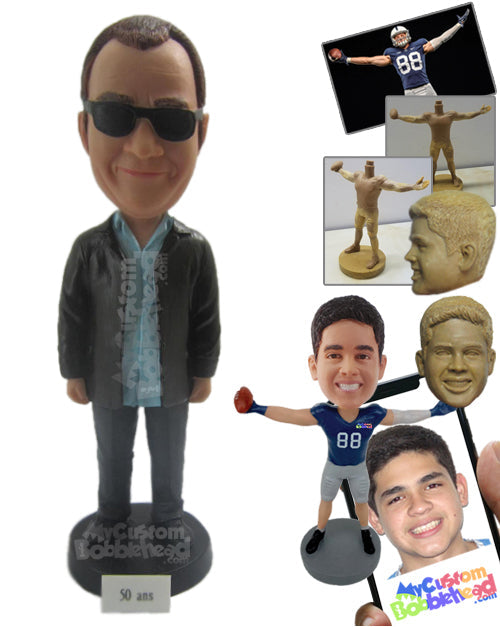 Dapper Man Killing It with Stylish Attire Personalized Bobblehead