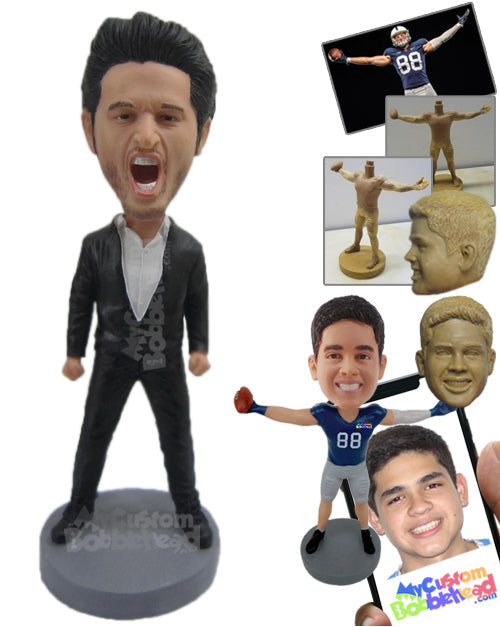 Handsome Hunk Striking a Powerful Pose Personalized Bobblehead