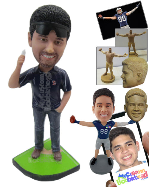 Athletic Male with Sporty Look Personalized Bobblehead