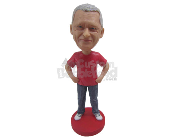 Good Looking Gentleman in Powerful Pose Personalized Bobblehead