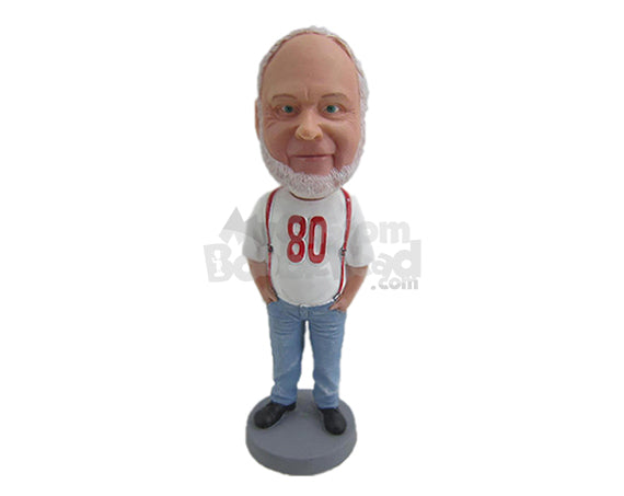 Custom Bobblehead Graceful Gentleman In Stylish Outfit - Leisure & Casual Casual Males Personalized Bobblehead & Cake Topper