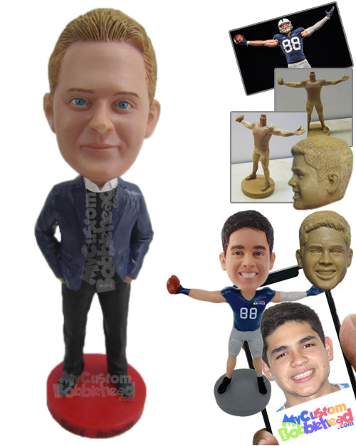 Well-Groomed Man in Perfect Suit Personalized Bobblehead