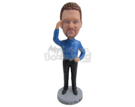 Custom Bobblehead Handsome Male In Professional Attire - Leisure & Casual Casual Males Personalized Bobblehead & Cake Topper