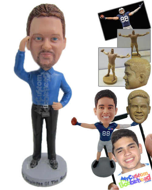 Handsome Male in Professional Attire Personalized Bobblehead