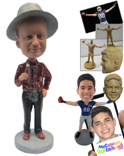 Pal Wearing a Long-Sleeved Shirt with Formal Pants and Shoes Personalized Bobblehead