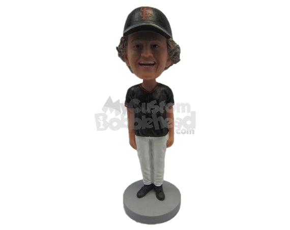 Custom Bobblehead Dude Wearing A T-Shirt And Fashionable Pants With Formal Shoes On - Leisure & Casual Casual Males Personalized Bobblehead & Cake Topper