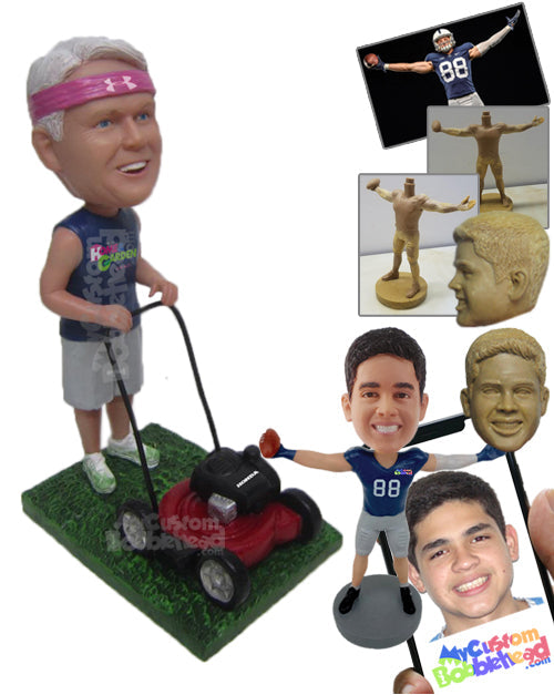 Lawn Mower Guy Personalized Bobblehead