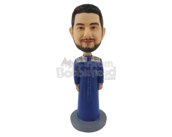 Custom Bobblehead Good Looking Man Wearing His Cultural Dress - Leisure & Casual Casual Males Personalized Bobblehead & Cake Topper