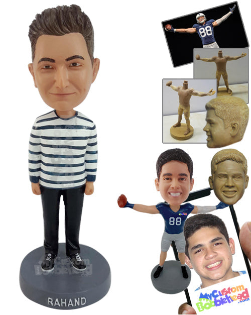 Great Looking Man Wearing Smart Shirt Personalized Bobblehead