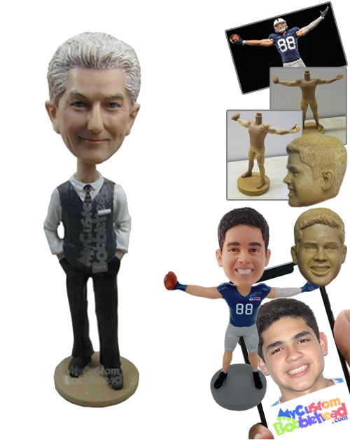 Good Looking Dapper Male with a Stylish Formal Attire Personalized Bobblehead