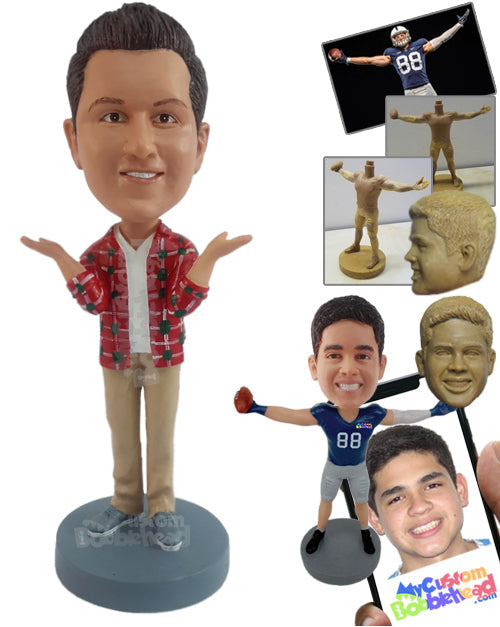 Confused Young Man Personalized Bobblehead