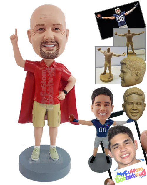 Super sorporate worker wering nice jobe related clothing and cape Personalized Bobblehead