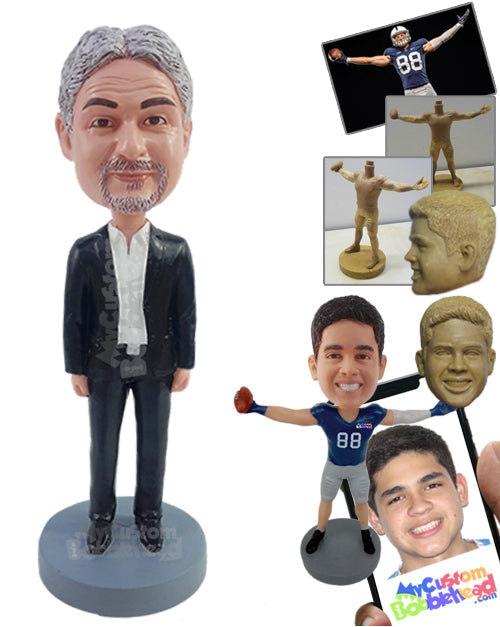 Elegant Business Man Wearing Fancy Clothing Personalized Bobblehead