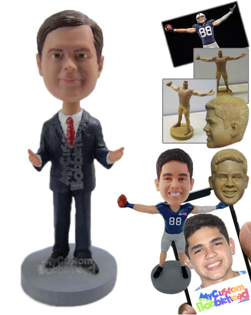 Best Man in Formal Outfit Ready for the Wedding Ceremony Personalized Bobblehead