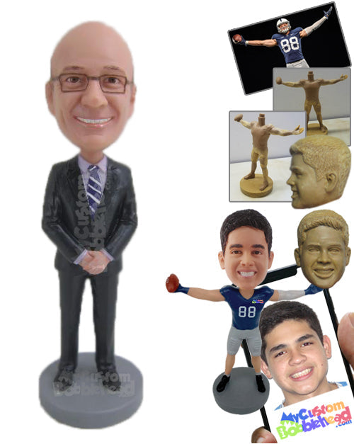 Father Of The Bride Wearing Formal Outfit Personalized Bobblehead