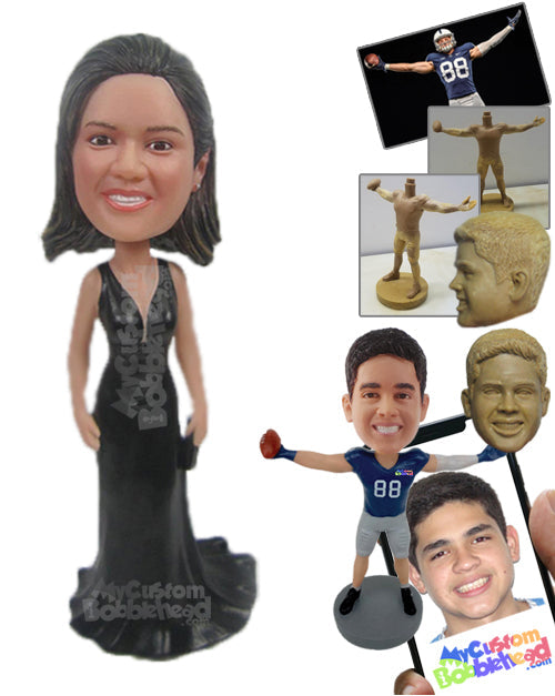 Sexy Bridesmaid in Tight Gown Personalized Bobblehead