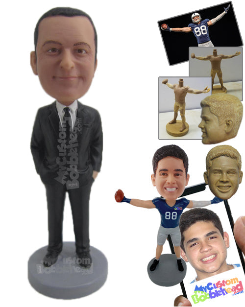 Best Man Wearing Trendy Formal Outfit Personalized Bobblehead