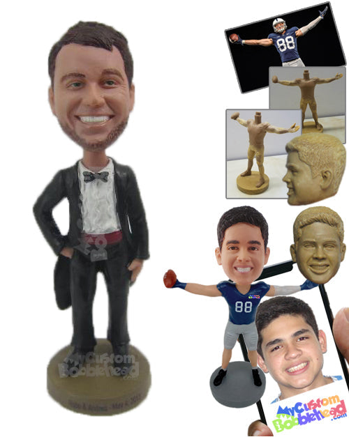 Best Man in Classic Formal Attire Personalized Bobblehead