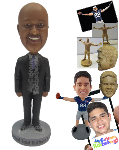 Father Of The Bride In Classic Formal Attire Personalized Bobblehead