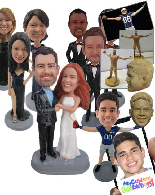 James Bond Couple with Guns Personalized Bobblehead