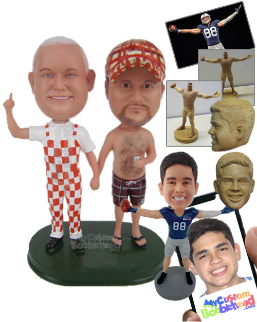 Happy Same-Sex Couple Holding Hands Personalized Bobblehead