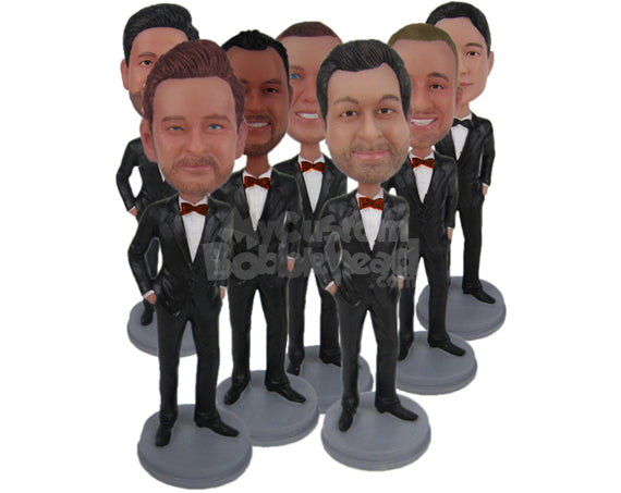 Custom Bobblehead Groomsmen, Bestmen & Bridal Party - Wedding & Couples Groomsman & Best Men Personalized Bobblehead & Cake Topper