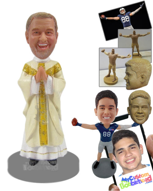 Religious Priest Ready for the Ceremony Personalized Bobblehead