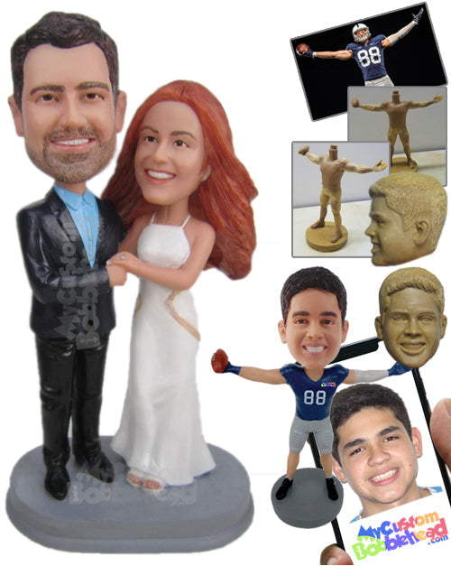 Wedding Couple Ready for Married Life Personalized Bobblehead