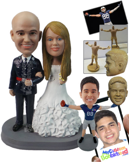 Army and Military Wedding Couple Personalized Bobblehead