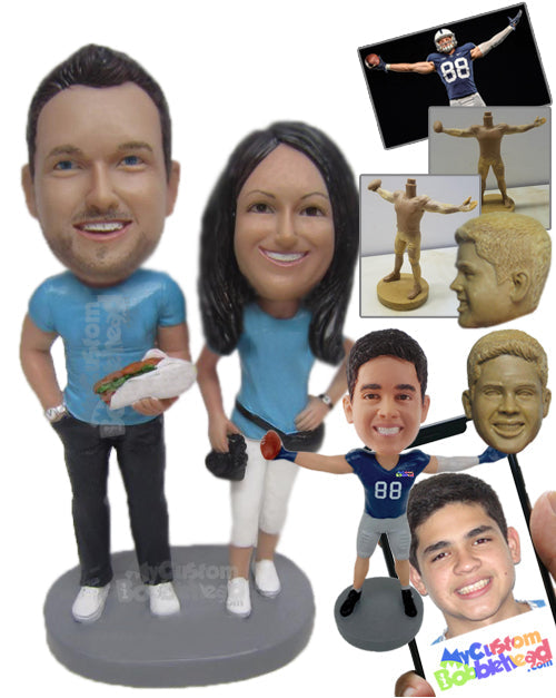 Subway Sandwich Loving Fit Couple Personalized Bobblehead