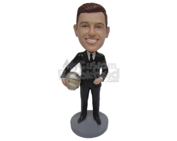 Custom Bobblehead Stylish Groomsman In Trendy Formal Outfit - Wedding & Couples Groomsman & Best Men Personalized Bobblehead & Cake Topper