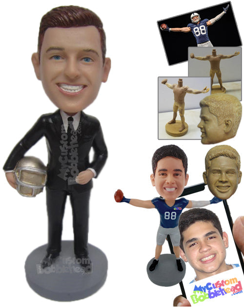 Stylish Groomsman in Trendy Formal Outfit Personalized Bobblehead