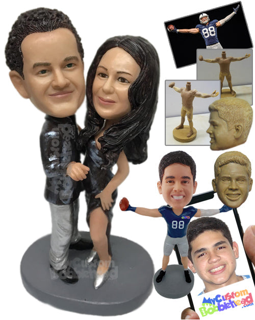 Sexy Couple in Gorgeous Party Outfits Personalized Bobblehead