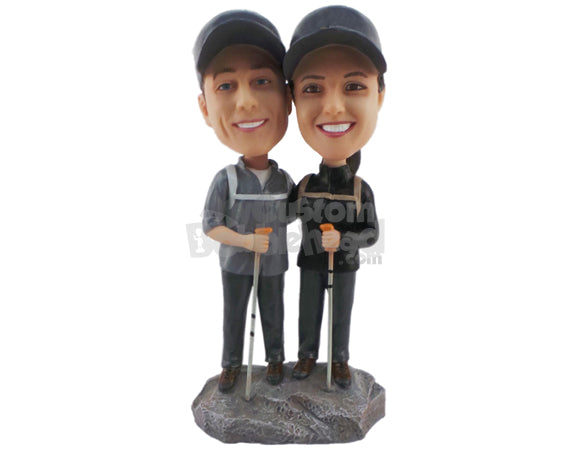 Hiking Outdoor Couple Personalized Bobblehead