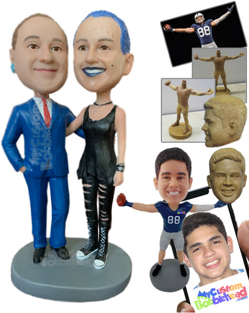 Punk Couple Personalized Bobblehead