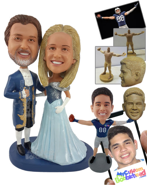 Fancy Couple Dressed for the Moment Personalized Bobblehead