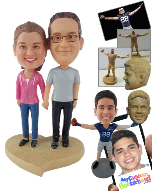 Couple Wearing Comfortable Clothes Personalized Bobblehead