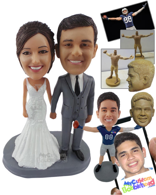 Beautiful Couple Holding Hands Personalized Bobblehead