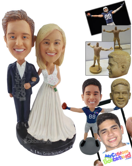 Beautiful Couple Wearing Stylish Clothes Personalized Bobblehead